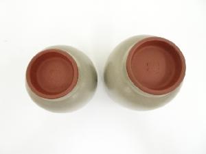 佐渡無名異焼 人間国宝 五代 伊藤赤水造 夫婦湯呑（共箱） | 宗 sou